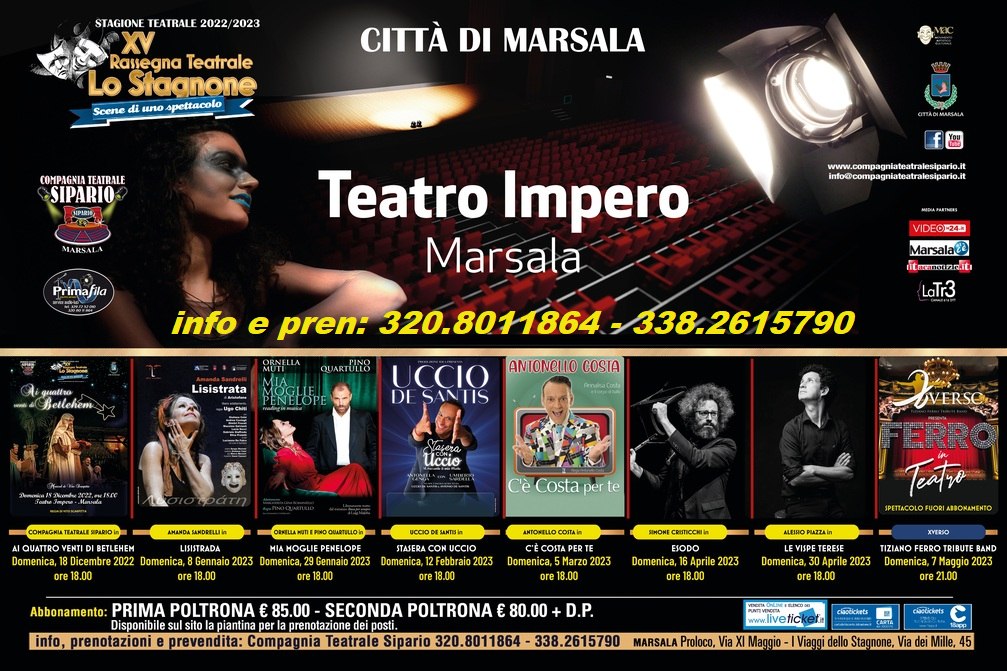 Al via la xv rassegna teatrale “lo stagnone"
